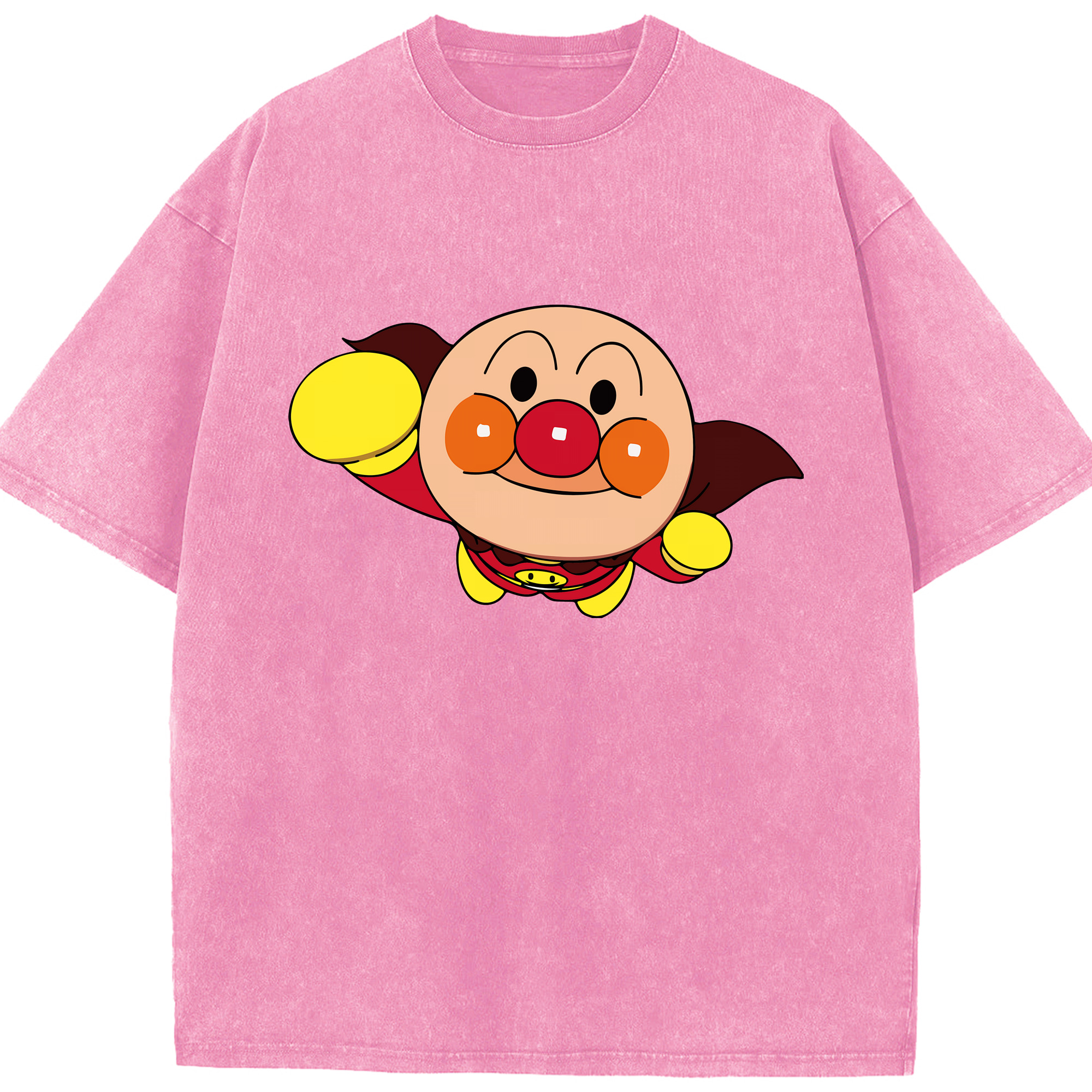 （画像用） アンパンマン Anpanman 綿100% ヴィンテージ風 半袖Tシャツ（フロントプリント）